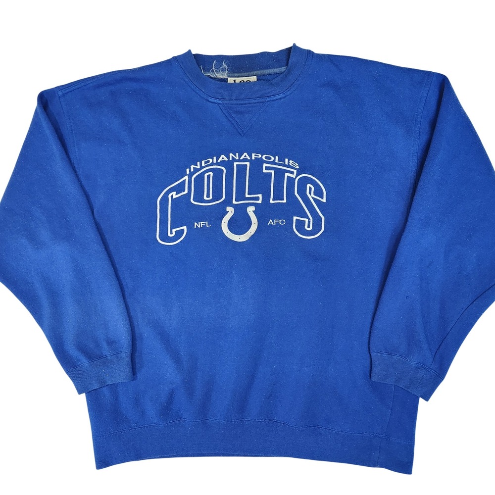 Vintage Lee Sport Indianapolis Colts NFL Blue Crewneck Sweatshirt Mens XL